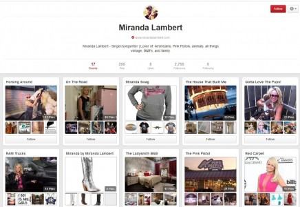 Miranda Lambert Pinterest Page